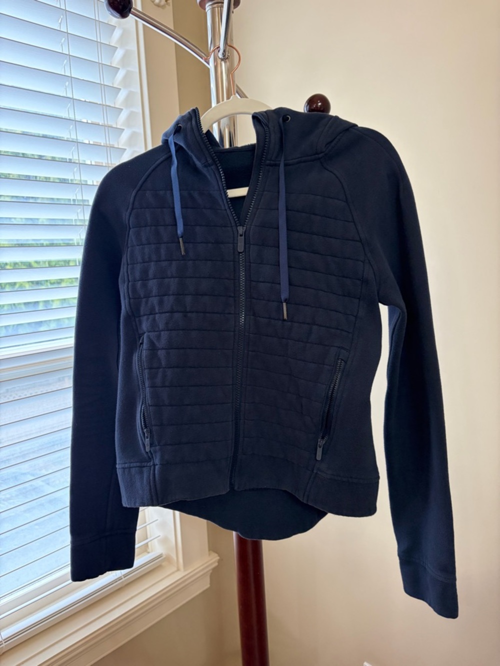 lululemon athletica Navy Quilted Hooded hoodie